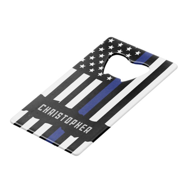 Custom Police Officer Thin Blue Line Police (Back Angled)