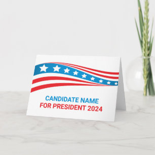 Custom Political Campaign American Election Card