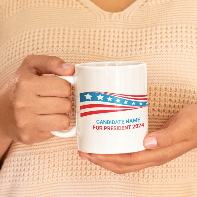 Custom Political Campaign American Flag Election Coffee Mug (Creator Uploaded)