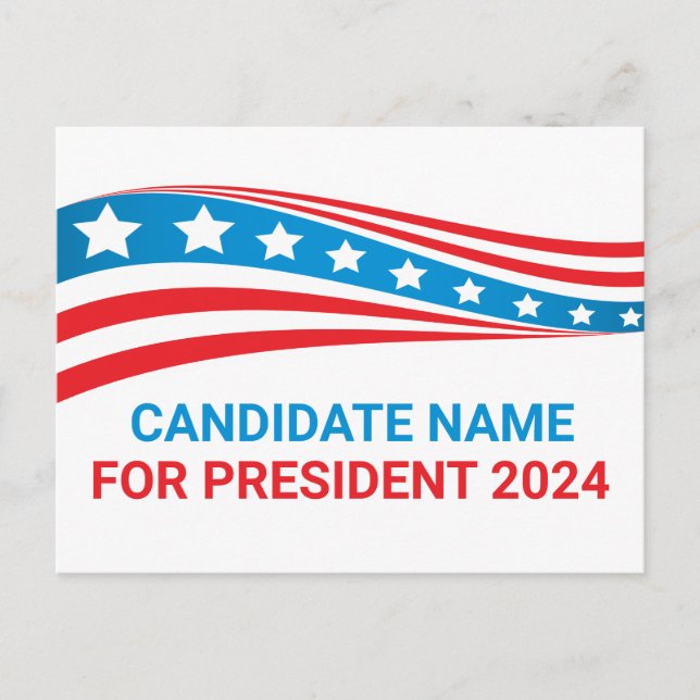 Custom Political Campaign American Flag Template Postcard (Front)