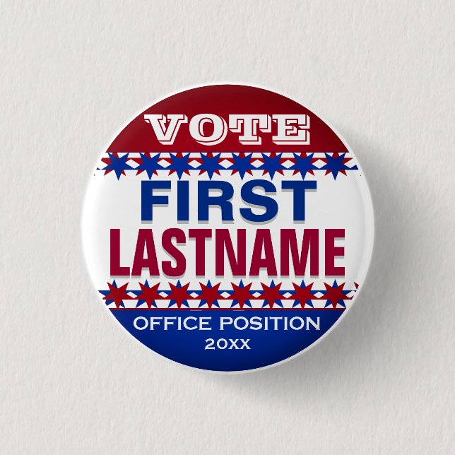 Custom Political Campaign Button (Front)