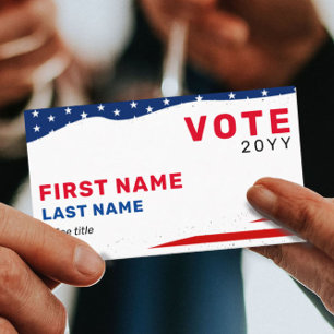 Custom Political Campaign Election Business Card