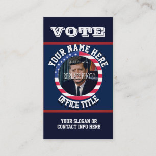 Custom Political Campaign Template Business Card