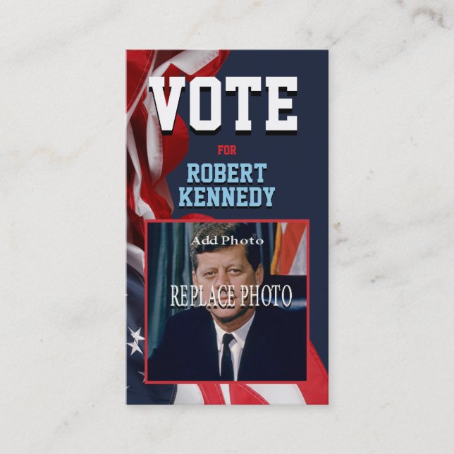 Custom Political Campaign Template Business Card (Front)