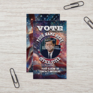 Custom Political Campaign Template Business Card