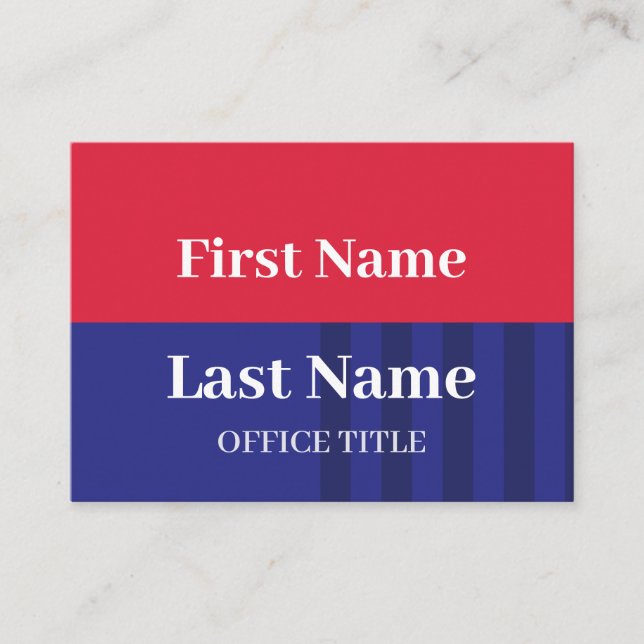 Custom Political Election  Campaign Business Card (Front)