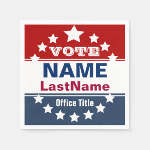 Custom Political Election Campaign Template Napkin