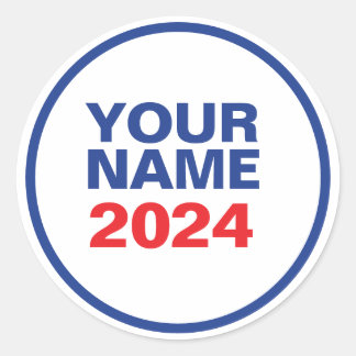 Custom Political Logo (Biden Design) Classic Round Sticker