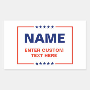 Custom Political Logo (Trump Design) Rectangular Sticker