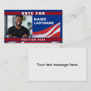 Custom Politics Campaign Template Business Card