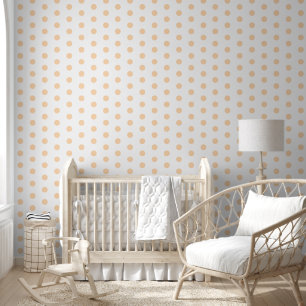 Custom Polka Dot Peach Wallpaper