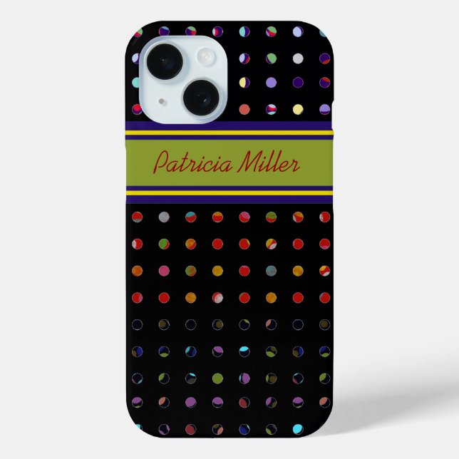 Custom Polka Dots Pattern Case-Mate iPhone Case (Back)