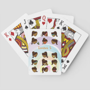 Custom Ponytail Girl Series: Imani 2 Playing Cards