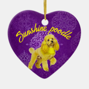 Custom Poodle Heart Ornament - A Sweet Gift
