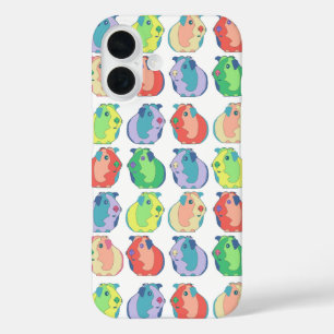 Custom Pop Art Guinea Pig Colorful Pattern iPhone 16 Case