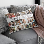Custom Poppop 18 Photo Collage Lumbar Cushion<br><div class="desc">Discover our photo-centric scatter cushion, an ideal gift for all the grandfather's in your life. Perfect for birthdays or christmas, these pillows allows you to feature 18 photos as a sentimental keepsake. Emblazoned with a cheerful 'We Love You So Much!' text, you have the flexibility to change or delete the...</div>