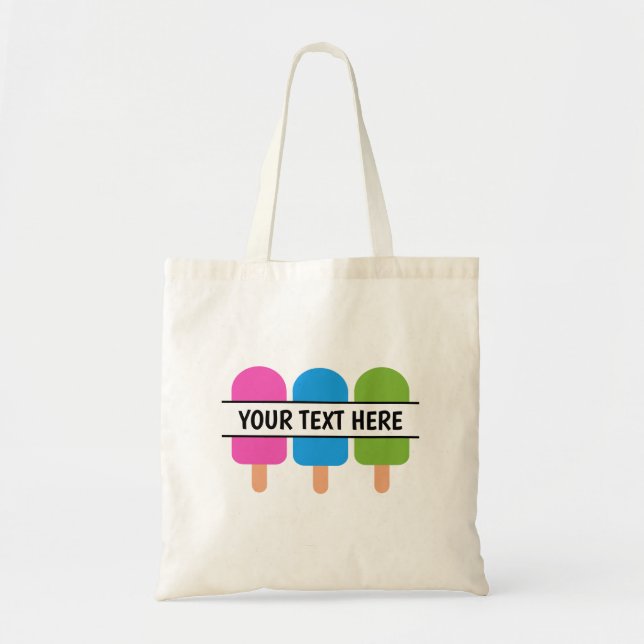 Custom popsicle  tote bag (Front)