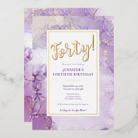 CUSTOM - Porter Lavender & Gold Foil Birthday