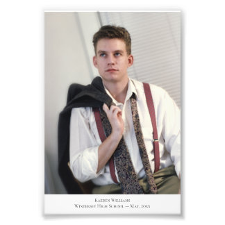 Custom Portrait Caption 2 Photo Enlargement Print