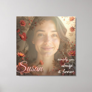 Custom Portrait for Her – Personalized Photo Gift Canvas Print