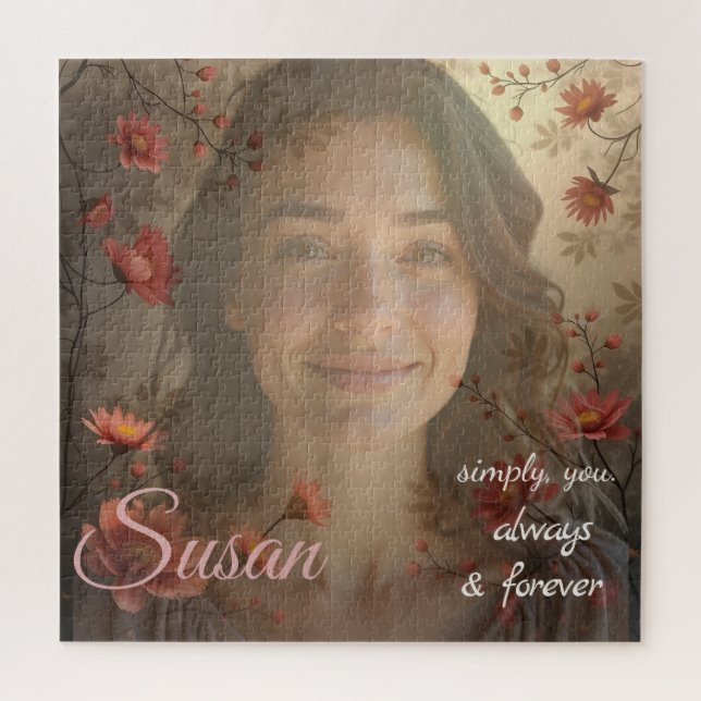 Custom Portrait for Her – Personalized Photo Gift Jigsaw Puzzle (Vertical)