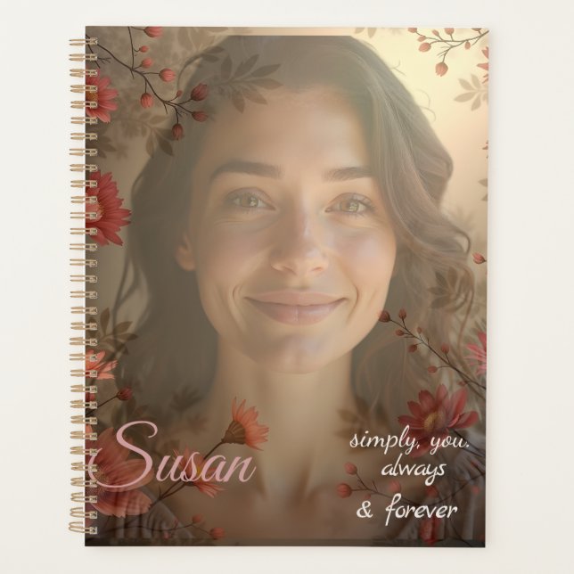 Custom Portrait for Her – Personalized Photo Gift Planner (Front)