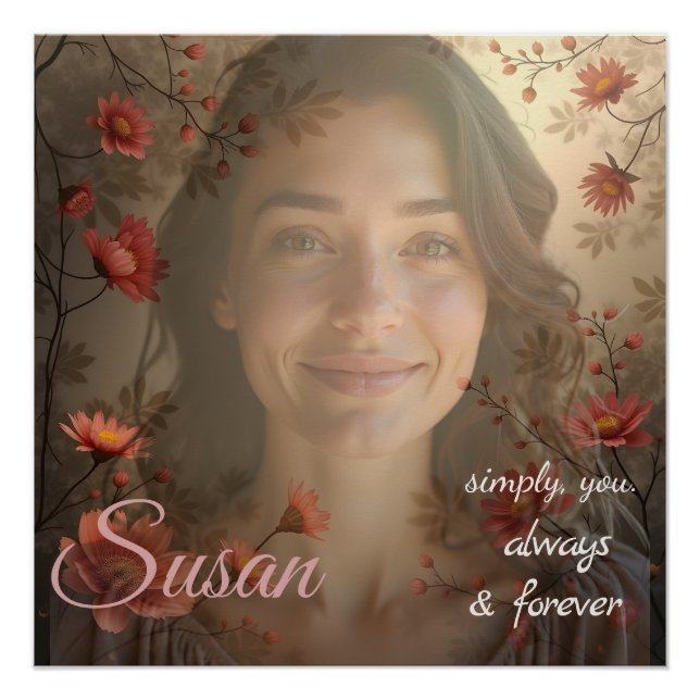 Custom Portrait for Her – Personalized Photo Gift Poster (Front)