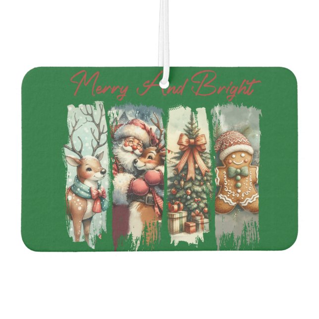 Custom Portrait Rectangle Air Freshener, Pine Car Air Freshener (Front)