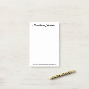 Custom Post-it Notes with Name and Contact Info