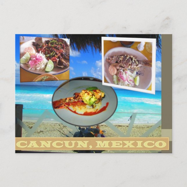 CUSTOM POSTCARDS- CANCUN COLLAGE 6 POSTCARD (Front)