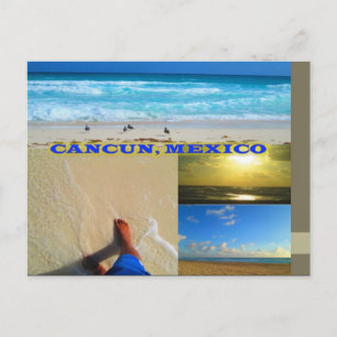 CUSTOM POSTCARDS-CANCUN COLLAGE 8 POSTCARD