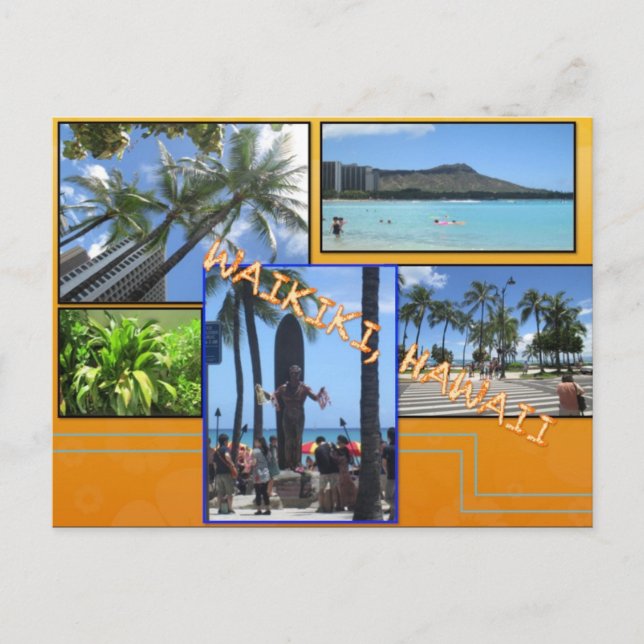 CUSTOM POSTCARDS- HAWAII COLLAGE# 5 POSTCARD (Front)