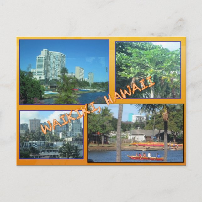 CUSTOM POSTCARDS- HAWAII COLLAGE# 8 POSTCARD (Front)