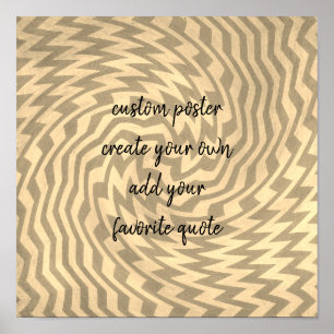 custom poster add a quote geometric pattern
