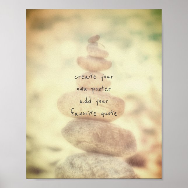 custom poster add your own quote (Front)