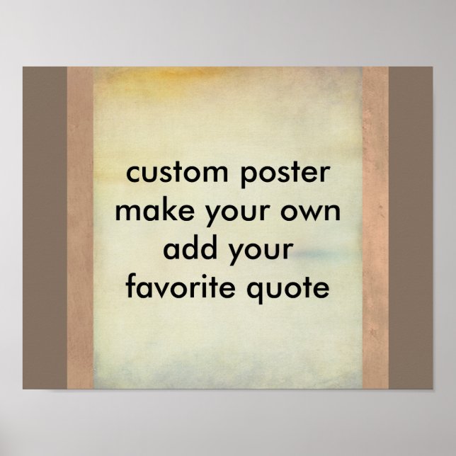 custom poster make your own add your quote (Front)