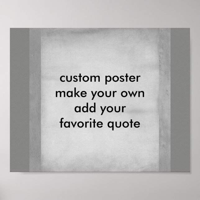 custom poster make your own add your quote (Front)