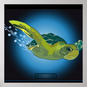 CUSTOM POSTER- SEA TURTLE POSTER