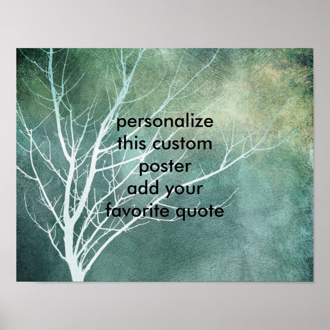 custom poster  to personalise with your own quote (Front)