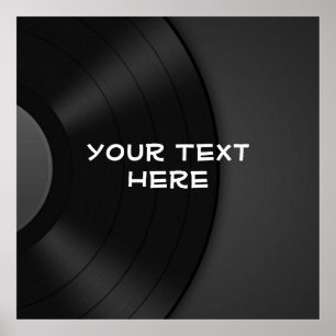 Custom POSTER with Vinyl Design Background