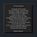 Custom prayer inspirational quote message black magnet<br><div class="desc">Custom personalised prayer song quote phrase text inspirational,  motivational recovery message elegant minimalist magnet.
Fully customisable white text on black solid plain background.
You can write your own message,  love letter,  inspirational,  motivational quote,  poem,  etc or you can just leave The Serenity prayer.</div>