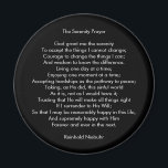 Custom prayer motivational quote message black magnet<br><div class="desc">Custom personalised prayer song quote phrase text inspirational,  motivational recovery message elegant minimalist magnet.
Fully customisable white text on black solid plain background.
You can write your own message,  love letter,  inspirational,  motivational quote,  poem,  etc or you can just leave The Serenity prayer.</div>