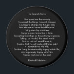 Custom prayer motivational quote message black magnet<br><div class="desc">Custom personalised prayer song quote phrase text inspirational,  motivational recovery message elegant minimalist magnet.
Fully customisable white text on black solid plain background.
You can write your own message,  love letter,  inspirational,  motivational quote,  poem,  etc or you can just leave The Serenity prayer.</div>