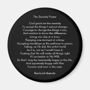 Custom prayer motivational quote message black magnet