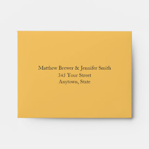 Custom Pre-Addressed Golden Yellow Envelope