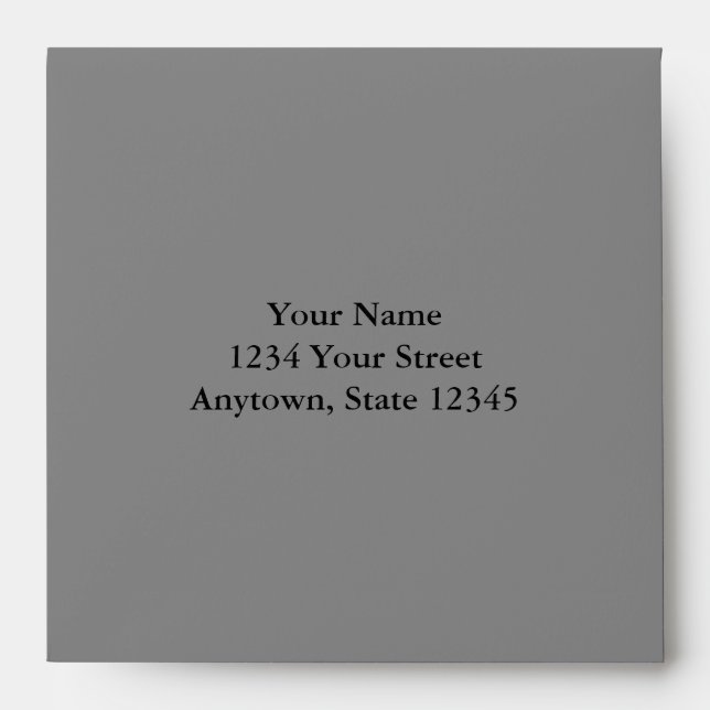 Custom Pre-addressed Grey Invitation Envelopes (Front)