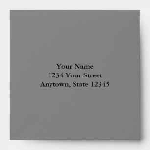 Custom Pre-addressed Grey Invitation Envelopes