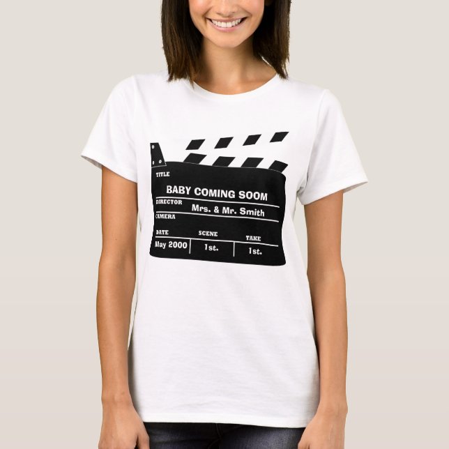 Custom pregnancy announcement T-Shirt (Front)