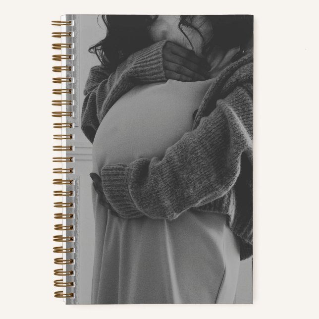 Custom Pregnancy Photo Mummy-to-be  Maternity Notebook (Front)