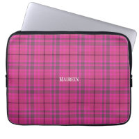 Custom preppy pink & purple plaid tartan